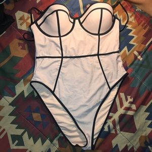 BRAND NEW! Light pink & Black One Piece Swimsuit!